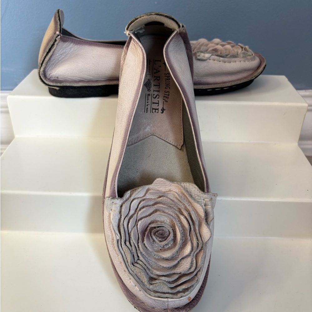Spring Step Women's Floral Loafers - Lavender
